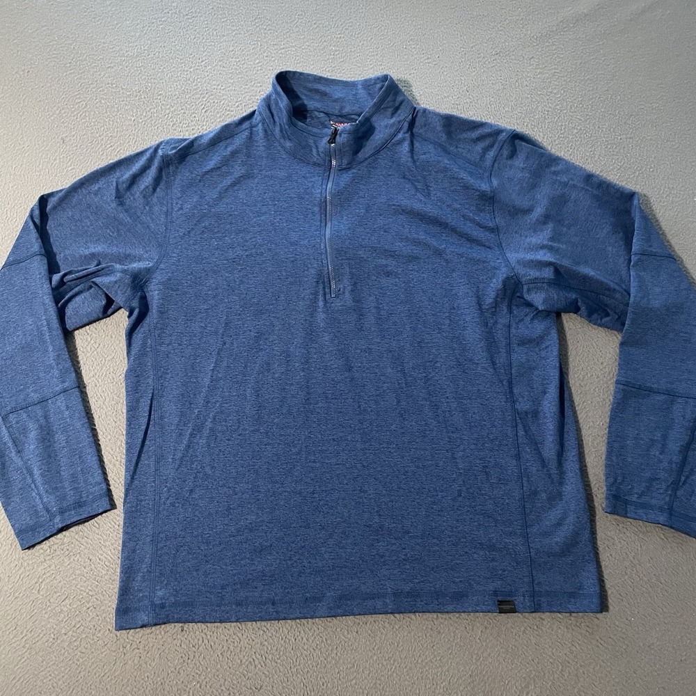 Hawke And Co Blue‎ Performance Pullover Long Sleeve 1/4 Zip Men's Size XL